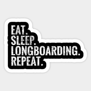 Eat Sleep Longboarding Repeat Sticker